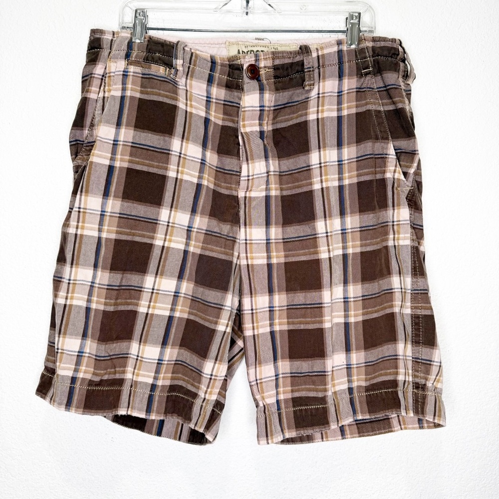 Vintage Abercrombie & Fitch Y2K Plaid Cargo Shorts Golf Preppy